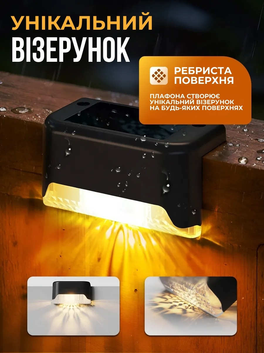 Вуличні кутові світильники на сонячній батареї 4 шт